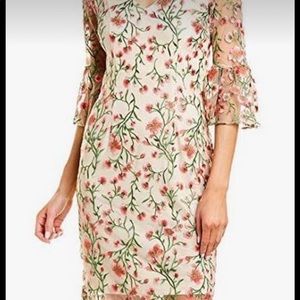 Adrianna Papell Embroidered Dress